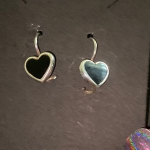 Sterling silver black onyx earrings